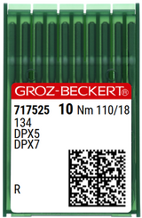 Agulhas GROZ‑BECKERT 134 / DPX5 / DPX7 Nº110/18 – Ponta R (Caixa 10)