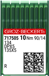 Agulhas GROZ‑BECKERT 134 / DPX5 / 135x5 Nº90/14 – Ponta R (Caixa 10)