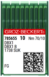 Agulhas GROZ‑BECKERT DBX1 / 1738 SUK Nº70/10 – Ponta FG (Ballpoint Média) – Caixa 10