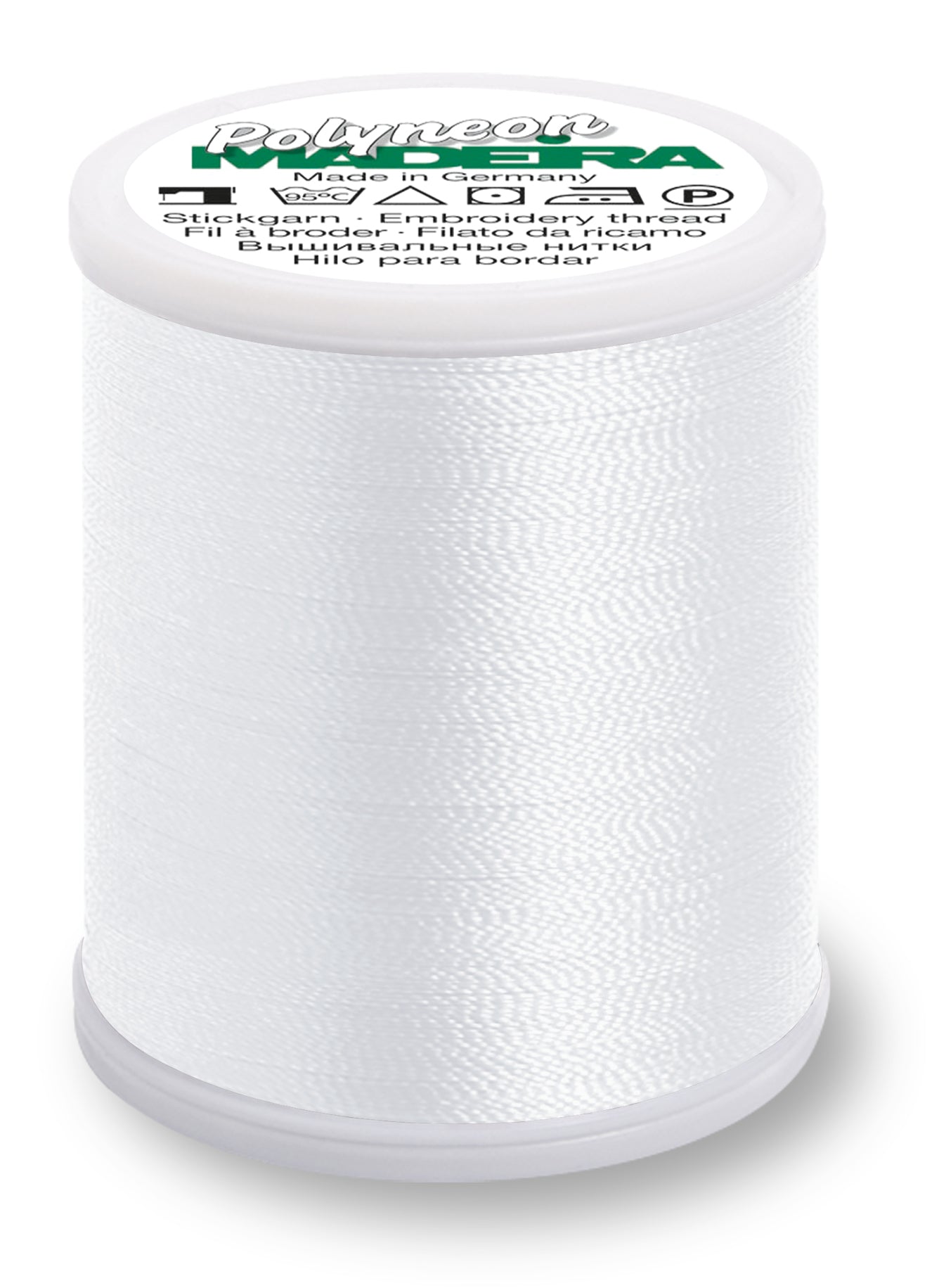 Polyester Thread No. 40 WOOD 1000m BRIGHT WHITE #1801