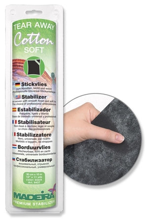 Estabilizador Tear Away MADEIRA Cotton Soft Preto #30cmx10m