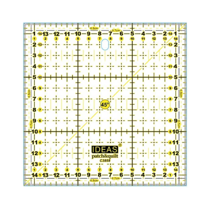 REGUA PATCHWORK 15X15 CM