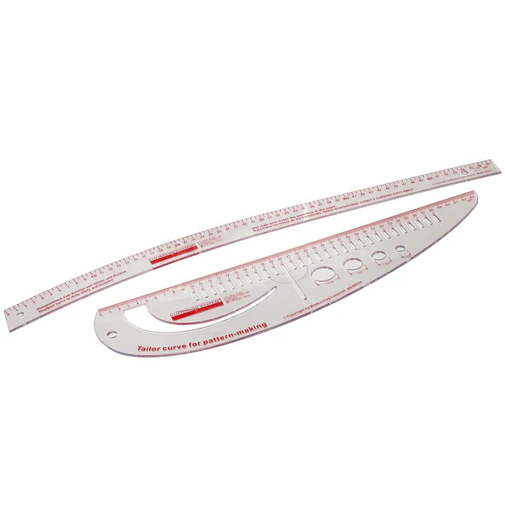 Conjunto de Réguas Curvas em Acrílico Lutterloh System