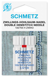 Agulha SCHMETZ Dupla Lança e Normal 2,5 nº100/16