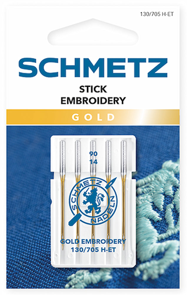 Agulha SCHMETZ Bordar Dourada nº90/14