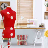 Manequim de Costura SINGER 150 Vermelho S‑M – Modelo Ajustável com 13 Regulações