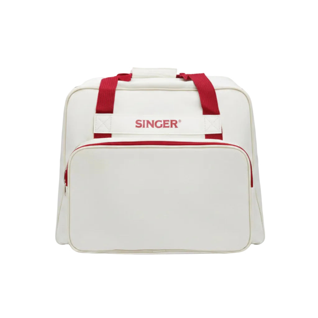 SACO DE TRANSPORTE PARA MÁQUINA DE COSTURA SINGER CREME/VERMELHO