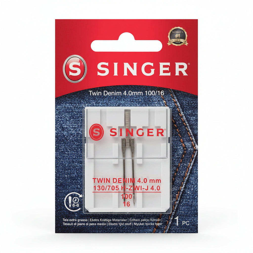 Agulha Singer Jeans Dupla 4,0 100 (Ref. 250058702)